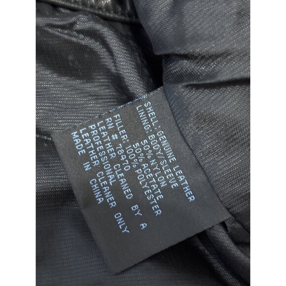 Kenneth Cole Reaction Mens Soft Leather Jacket Size Large Black Full Zip Lined - Picture 8 of 9